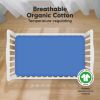 Picture of KeaBabies 2-Pack Organic Crib Sheets for Boys, Girls - 52x28 Fitted Crib Mattress Sheet Neutral, Breathable Jersey Cotton Cover for Baby Bed, Toddler Mattress, Soft & Cute Prints (Cornflower)