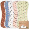 Picture of Organic Burp Cloths for Baby Boys and Girls - 5-Pack Super Absorbent Burping Cloth, Burp Clothes, Soft & Plush, Newborn Milk Spit Up Rags, Burpy Cloth Bib for Unisex, Burping Rags (Toy Land)