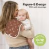 Picture of Organic Burp Cloths for Baby Boys and Girls - 5-Pack Super Absorbent Burping Cloth, Burp Clothes, Soft & Plush, Newborn Milk Spit Up Rags, Burpy Cloth Bib for Unisex, Burping Rags (Toy Land)