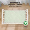 Picture of KeaBabies 2-Pack Organic Crib Sheets for Boys, Girls - 52x28 Fitted Crib Mattress Sheet Neutral, Breathable Jersey Cotton Cover for Baby Bed, Toddler Mattress, Soft & Cute Prints (Herb)