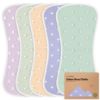 Picture of Organic Burp Cloths for Baby Boys and Girls - 5-Pack Super Absorbent Burping Cloth, Burp Clothes, Soft & Plush, Newborn Milk Spit Up Rags, Burpy Cloth Bib for Unisex, Burping Rags (Lunaris)