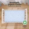Picture of KeaBabies 2-Pack Organic Crib Sheets for Boys, Girls - Fitted Crib Mattress Sheet Neutral, Breathable Jersey Cotton Cover for Baby Bed, Toddler Mattress, Soft & Cute Prints (ABC Land Sky)