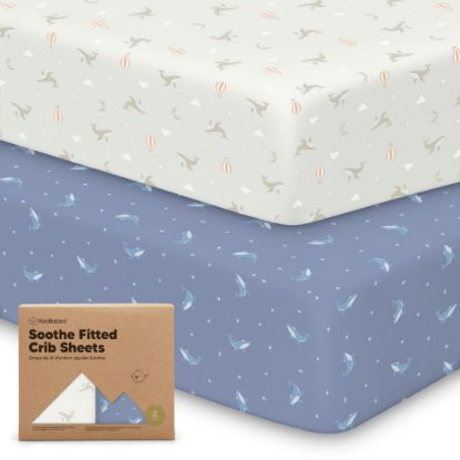 Picture of KeaBabies 2-Pack Organic Crib Sheets for Boys, Girls - Fitted Crib Mattress Sheet Neutral, Breathable Jersey Cotton Cover for Baby Bed, Toddler Mattress, Soft & Cute Prints (Marine Muse)