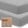 Picture of KeaBabies 2-Pack Organic Crib Sheets for Boys, Girls, Jersey Fitted Crib Sheet, Baby Crib Sheets Neutral, Cotton Breathable Crib Sheet, Cute Printed Crib Mattress Sheet, Baby Mattress Sheets (Storm)