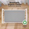 Picture of KeaBabies 2-Pack Organic Crib Sheets for Boys, Girls, Jersey Fitted Crib Sheet, Baby Crib Sheets Neutral, Cotton Breathable Crib Sheet, Cute Printed Crib Mattress Sheet, Baby Mattress Sheets (Storm)