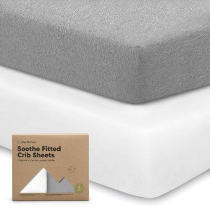 Picture of KeaBabies 2-Pack Organic Crib Sheets for Boys, Girls - Fitted Crib Mattress Sheet Neutral, Breathable Jersey Cotton Cover for Baby Bed, Toddler Mattress, Soft & Cute Prints (Cloud)