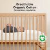 Picture of KeaBabies 2-Pack Organic Crib Sheets for Boys, Girls, Jersey Fitted Crib Sheet, Baby Crib Sheets Neutral, Cotton Breathable Crib Sheet, Cute Printed Crib Mattress Sheet, Baby Mattress Sheets (Khaki)