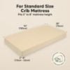 Picture of KeaBabies 2-Pack Organic Crib Sheets for Boys, Girls, Jersey Fitted Crib Sheet, Baby Crib Sheets Neutral, Cotton Breathable Crib Sheet, Cute Printed Crib Mattress Sheet, Baby Mattress Sheets (Khaki)