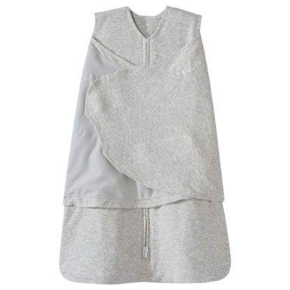 Picture of HALO 100% Cotton Sleepsack Swaddle, 3-Way Adjustable Wearable Blanket, TOG 1.5, Heather Gray, Newborn, 0-3 Months