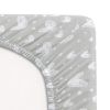 Picture of Bassinet Fitted Sheets Compatible with YADAQE, Larex, AMKE 3 in 1(35" X 20"), Foalom, Bellababy, Milliard and TCBunny Bassinet, 2 Pack, 100% Jersey Knit Cotton, Grey and White Print