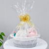 Picture of ABenkle Small Basket with Handles - Decorative Durable Rope Woven Storage Bin Shelf Storage Organizer Cube, Easter Baby Gift Basket, 12"x8"x5"