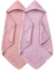 Picture of Spotted Play 2 Pack Hooded Baby Towels - 100% Muslin Cotton for Newborns, Infants, Toddlers - Large 32x32 Inch Size - Highly Absorbent and Essential for Newborn Care, Light Sakura