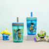 Picture of Zak Designs Kelso 15 oz Tumbler Set (Toy Story 4 - Woody & Buzz 2pc Set) Toddlers Cup Leak-Proof Screw-On Lid with Straw Made of Durable Plastic and Silicone, Perfect Bundle for Kids