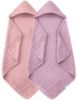 Picture of SWEET DOLPHIN Muslin Hooded Baby Bath Towels - 2 Pack 100% Cotton Towel for Babies, Infants, Toddlers - 32x32Inch - Highly Absorbent and Newborn Essential, Light Sakura