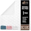 Picture of GORILLA GRIP Washable Underpads, Waterproof Reusable Heavy Absorbency Incontinence Bed Pads, Leak Proof Toddler Mattress Pad, 52x34 Slip Resistant Protector for Bedwetting, Adults and Kids, White