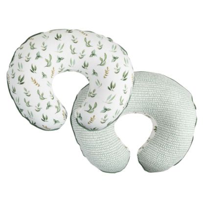 Picture of Boppy Nursing Pillow Cover, 100% Organic Cotton, Green Little Leaves, Fits The Original Support Pillow for Breastfeeding and Bottle Feeding, Cover Only