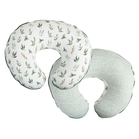 Picture of Boppy Nursing Pillow Cover, 100% Organic Cotton, Green Little Leaves, Fits The Original Support Pillow for Breastfeeding and Bottle Feeding, Cover Only