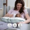 Picture of Boppy Nursing Pillow Cover, 100% Organic Cotton, Green Little Leaves, Fits The Original Support Pillow for Breastfeeding and Bottle Feeding, Cover Only