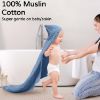 Picture of Yoofoss Hooded Baby Towels for Newborn 2 Pack 100% Muslin Cotton Baby Bath Towel with Hood for Babies, Infant, Toddler and Kids, Large 32x32Inch, Soft and Absorbent Newborn Essential