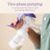 Picture of Lansinoh Manual Breast Pump, Hand Pump with Comfortable Flange for Breastfeeding Essentials, Includes Baby Bottle for Feeding, 5oz