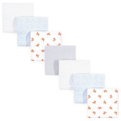 Picture of Luvable Friends Unisex Baby Cotton Flannel Receiving Blankets, Fox 7-Pack, One Size