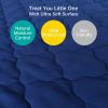 Picture of Crib Mattress Protector Sheets Fitted Waterproof Crib Mattress Pad Cover, Noiseless & Machine Wash 100% Absorbent Crib/Toddler Mattress Protector Sheet Quilted, Navy, 52" x 28"