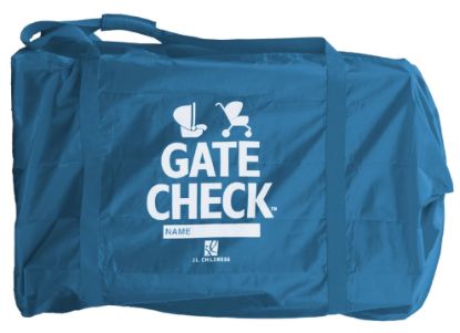 Picture of J.L. Childress Gate Check Bag for Single & Double Strollers - Stroller Bag for Airplane - Large Stroller Travel Bag for Airplane - Air Travel Stroller Bag - Blue