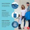Picture of J.L. Childress Gate Check Bag for Single & Double Strollers - Stroller Bag for Airplane - Large Stroller Travel Bag for Airplane - Air Travel Stroller Bag - Blue