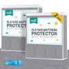 Picture of Pack and Play Mattress Protector Sheets Waterproof 2 Pack, Quilted Pack and Play Mattress Pad Cover Fitted Fits for Graco Pack n Play Playard Mattress/Playpen Mattress, Grey, 39" x 27"