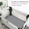 Picture of Pack and Play Mattress Protector Sheets Waterproof 2 Pack, Quilted Pack and Play Mattress Pad Cover Fitted Fits for Graco Pack n Play Playard Mattress/Playpen Mattress, Grey, 39" x 27"