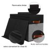 Picture of Large Toy Storage Box with Lid, Sturdy Toys Storage Chest Bin Organizer Basket with Dividers for Kids, Boys, Girls, Nursery, Closet, Bedroom, Playroom 25"x13" x16" (Black and Grey)