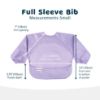 Picture of Tiny Twinkle Mess Proof Baby Bib, 2 Pack Long Sleeve Bib Outfit, Waterproof Bibs for Toddlers, Machine Washable, Tug Proof (Mermaid, Small 6-24 Months)