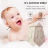 Picture of SWEET DOLPHIN Muslin Hooded Baby Bath Towels - 2 Pack 100% Cotton Towel for Babies, Infants, Toddlers - 32x32Inch - Highly Absorbent and Newborn Essential, Ivory and Brown