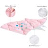 Picture of Crib Mattress Protector Sheets Fitted Waterproof Crib Mattress Pad Cover, Noiseless & Machine Wash 100% Absorbent Crib/Toddler Mattress Protector Sheet Quilted, Pink, 52" x 28"