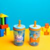 Picture of Zak Designs Blippi Kelso Toddler Cups For Travel or At Home, 15oz 2-Pack Durable Plastic Sippy Cups With Leak-Proof Design is Perfect For Kids (Blippi)