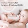 Picture of Pigeon Silicone Nipple (M) with Latch-On Line, Natural Feel, 3+ Months, 4 Counts