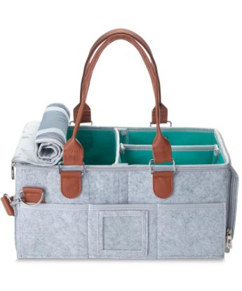 Picture of Mr. Pen- Baby Diaper Caddy Organizer with Lid, Baby Organizer for Nursery, Portable Diaper Caddy with Lid, Diaper Organizer for Changing Table