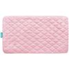 Picture of Mini Crib Mattress Protector Sheets Fitted Waterproof Mini Crib Mattress Pad Cover, Noiseless & Machine Wash 100% Absorbent Mini Crib Mattress Protector Sheet Quilted, Pink, 38" x 24"