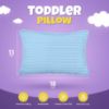 Picture of Utopia Bedding Toddler Pillow (Light Blue, 2 Pack) 13x18 Pillows for Sleeping, Soft and Breathable Cotton Blend Shell, Small Kids Pillow Perfect for Toddler Bed and Travel (Intended for Age 2 and up)