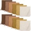 Picture of Unnivoll Muslin Burp Cloths for Baby 100% Cotton Burping Cloths for Boys Girls Large 20''X10'' Extra Soft and Absorbent 12 Pack - Gradient Brown