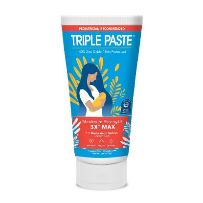 Picture of Triple Paste 3X Max Diaper Rash Ointment, Maximum Strength Zinc Oxide Ointment for Severe Diaper Rash, 6 oz Tube