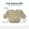 Picture of Tiny Twinkle Mess Proof Baby Bib, 2 Pack Long Sleeve Bib Outfit, Waterproof Bibs for Toddlers, Machine Washable, Tug Proof (Brown Khaki, Small 6-24 Months)