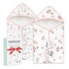 Picture of Momcozy Best Wishes Baby Towel with Hooded-Original Design Baby Towel Set -Soft & Absorbent- Shower Gifts or Bath Essential for Infant, Newborn, Toddler