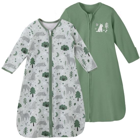 Picture of Yoofoss Baby Sleep Sack 12-18 Months Long Sleeve Wearable Blanket Baby 100% Cotton 2-Way Zipper 0.5 Tog Toddler Sleeping Sack, Lightweight(Large)