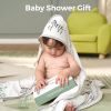Picture of Momcozy Best Wishes Baby Towel with Hooded-Original Design Baby Towel Set -Soft & Absorbent- Shower Gifts or Bath Essential for Infant, Newborn, Toddler