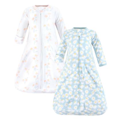 Picture of Hudson Baby Unisex Baby Cotton Long-Sleeve Wearable Sleeping Bag, Sack, Blanket, Mixed Daisy, 18-24 Months