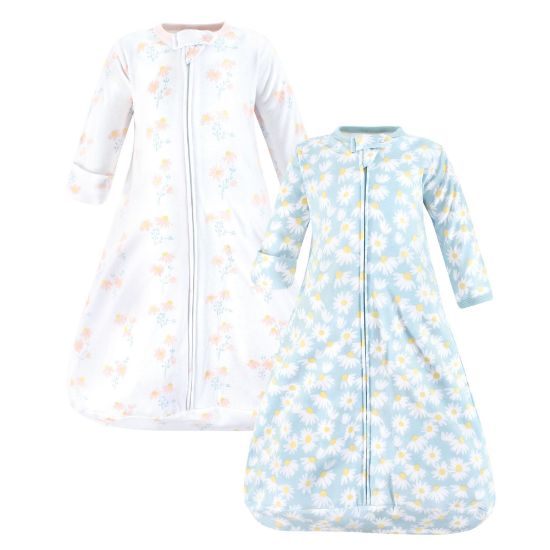 Picture of Hudson Baby Unisex Baby Cotton Long-Sleeve Wearable Sleeping Bag, Sack, Blanket, Mixed Daisy, 18-24 Months