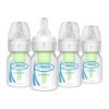Picture of Dr. Brown's Natural Flow Anti-Colic Options+ Narrow Baby Bottle, 2 oz/60 mL, with Preemie Flow Nipple, 0m+, 4 Pack