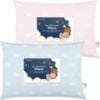 Picture of KeaBabies 2-Pack Toddler Pillow 13x18 - Soft Organic Cotton Kids Travel Bed Pillows for Sleeping, School, Nap, Machine Washable, Toddlers 2 to 5, Pillowcase Sold Separately (Pastel Rainbow)