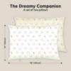 Picture of KeaBabies 2-Pack Toddler Pillow 13x18 - Soft Organic Cotton Kids Travel Bed Pillows for Sleeping, School, Nap, Machine Washable, Toddlers 2 to 5, Pillowcase Sold Separately (Bumble Bear)